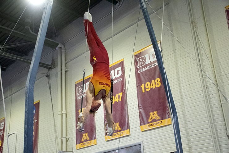 Sophomore Owen Frank of Pownal, Maine, chose Minnesota after a scholarship opportunity to Army West Point fell through.