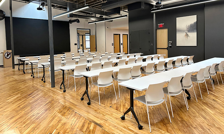 interior of a classroom at Red Lake Nation College's new site in downtown Minneapolis